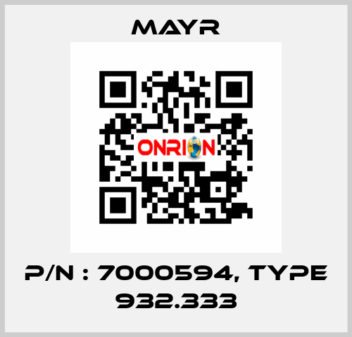 P/N : 7000594, Type 932.333 Mayr