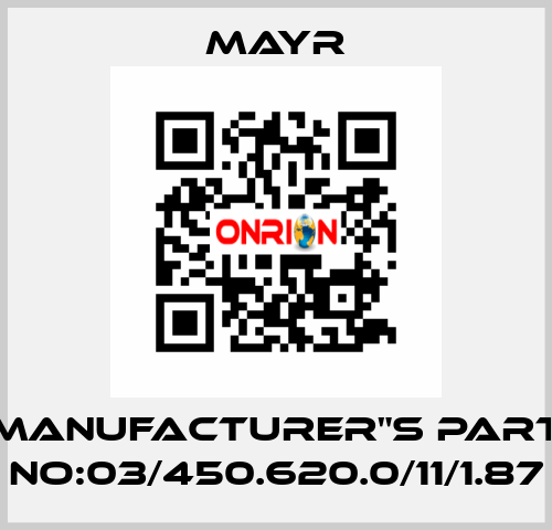 Manufacturer"s Part No:03/450.620.0/11/1.87 Mayr