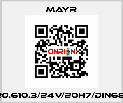 6/820.610.3/24V/20H7/DIN6885-1 Mayr