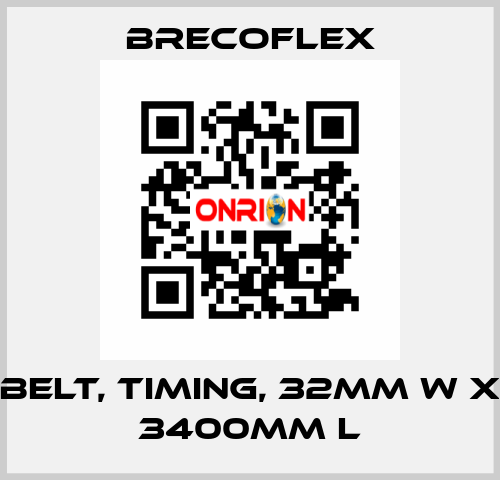 BELT, TIMING, 32MM W X 3400MM L Brecoflex
