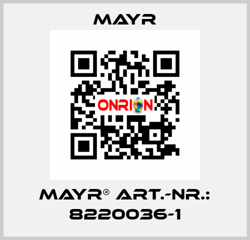 mayr® Art.-Nr.: 8220036-1 Mayr