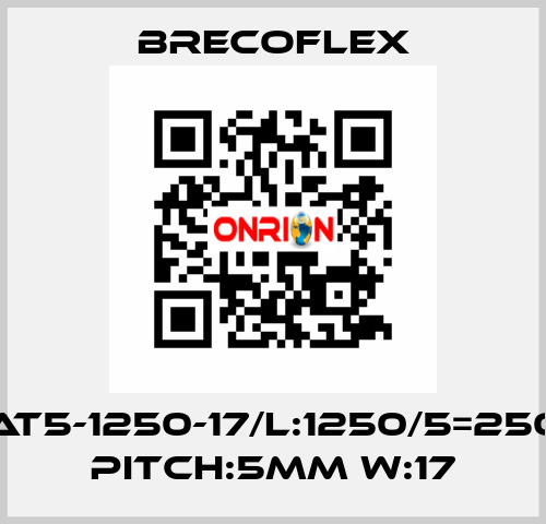 AT5-1250-17/L:1250/5=250 Pitch:5mm W:17 Brecoflex