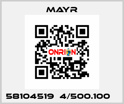 58104519  4/500.100    Mayr