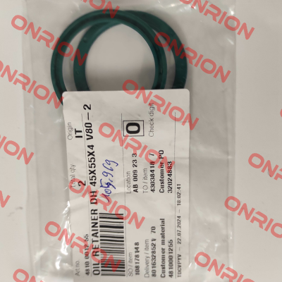 Oil Retainer 4810001255 Varisco pumps