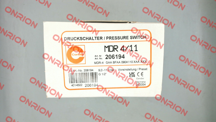 p/n: 206194; Type: MDR 4S/11 Condor