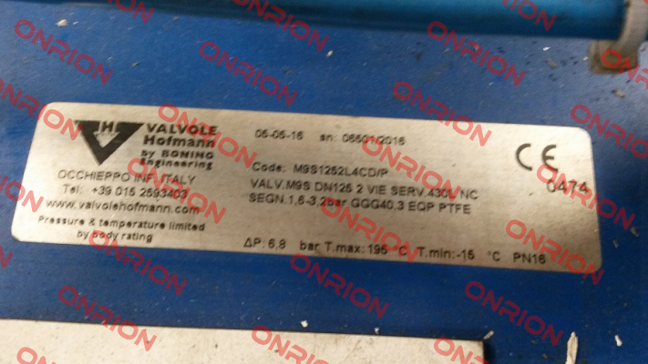 M9S1252L4CD/P Valvole Hofmann